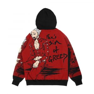 Alternative view of T Shirt Hull Cushion Ban Red Men's All-Over-Print Hoodie