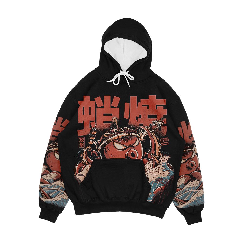 Takoyaki Attack Black Version Men's All-Over-Print Hoodie