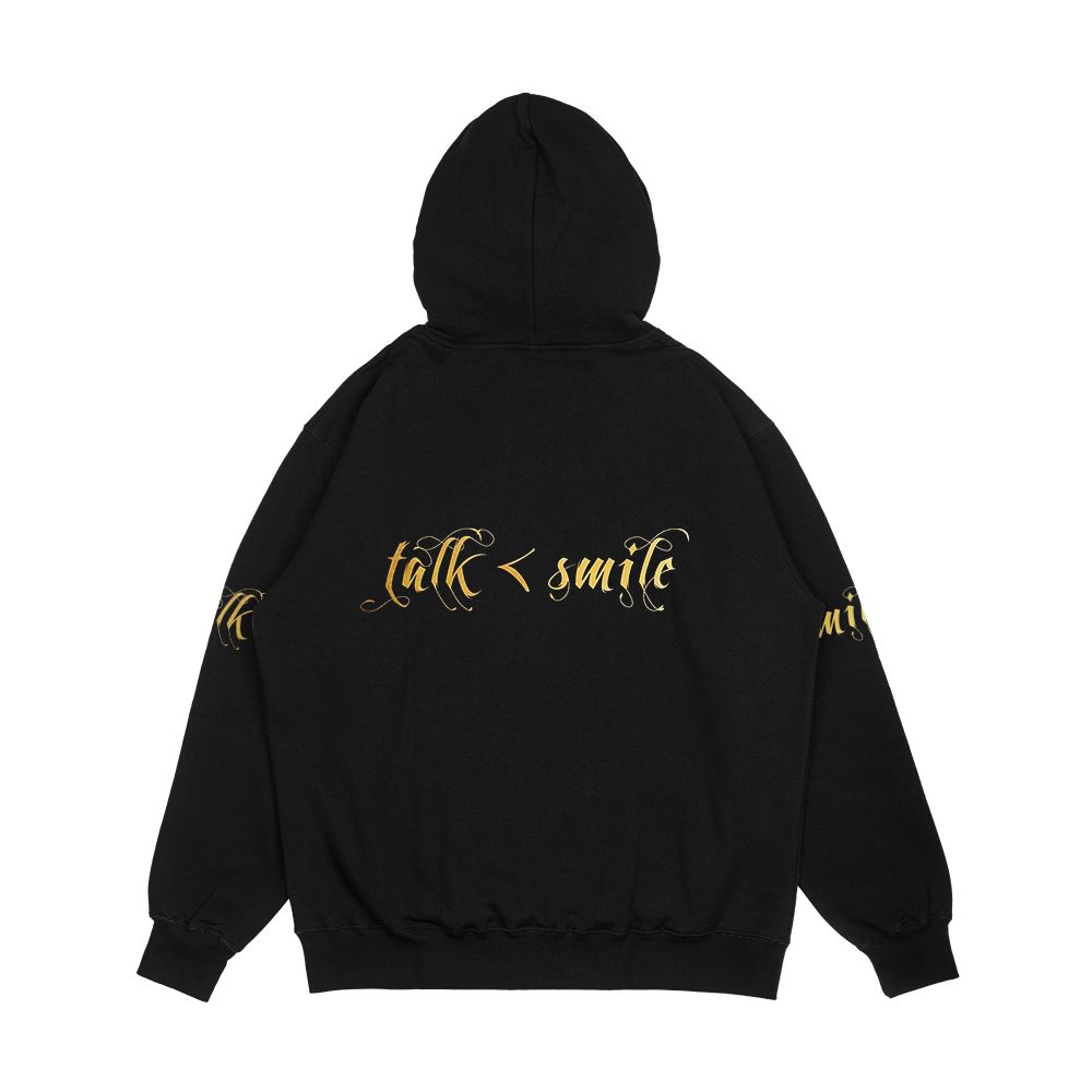 Talk Less Smile More Men's All-Over-Print Hoodie - Image 2