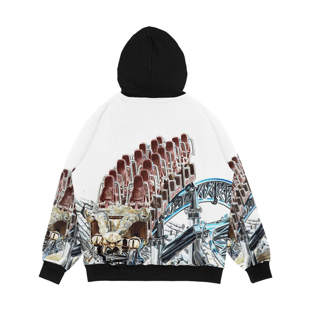 Taron At Phantasialand Men's All-Over-Print Hoodie - Image 2