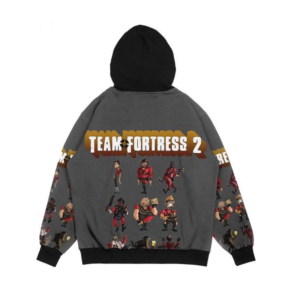 Team Fortress 2 All Characters Classes With Tf2 Logo Men's All-Over-Print Hoodie - Image 2