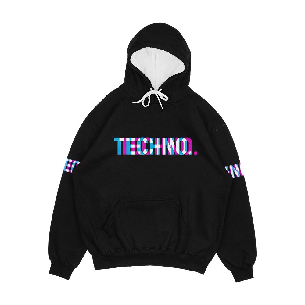 Techno Men's All-Over-Print Hoodie