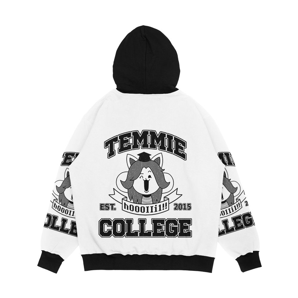 Temmie College Men's All-Over-Print Hoodie - Image 2