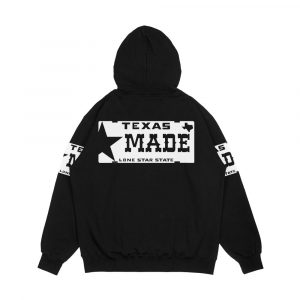 Alternative view of Texas Made Lone Star License Plate Men's All-Over-Print Hoodie