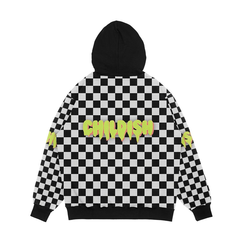 Tgfbro Childish B And W Design Men's All-Over-Print Hoodie - Image 2