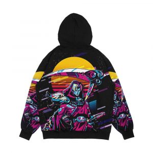 Alternative view of Thanatos Hades 80S Retro Men's All-Over-Print Hoodie