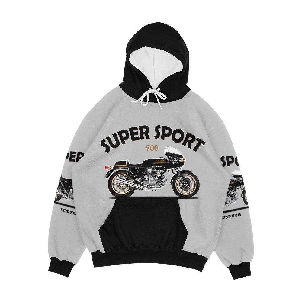 The 900 Super Sport Classic Motorcycle Men's All-Over-Print Hoodie