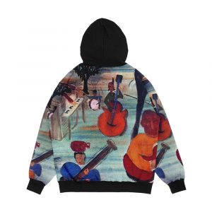 Alternative view of The Band Music From Big Pink Album Cover Men's All-Over-Print Hoodie