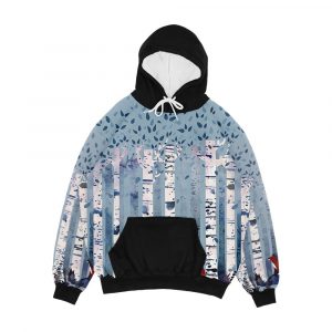 The Birches In Blue Men's All-Over-Print Hoodie