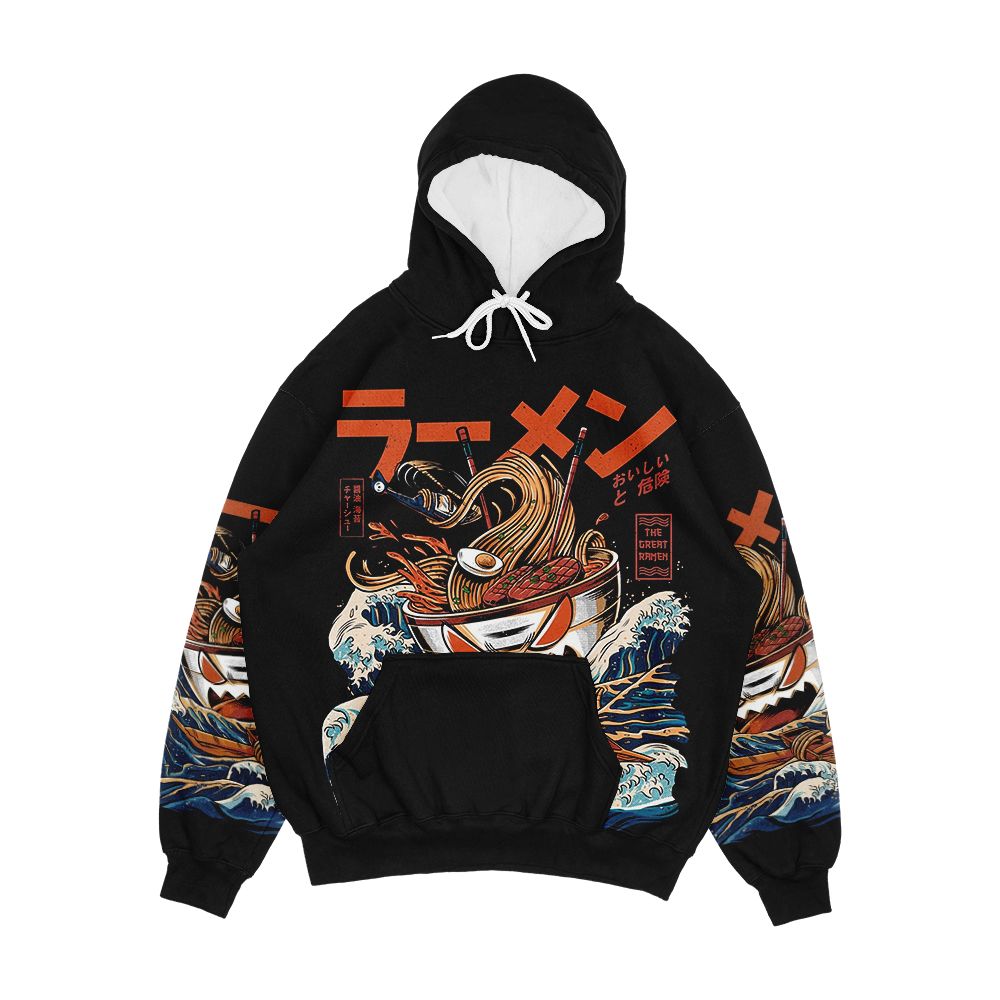 The Black Great Ramen Men's All-Over-Print Hoodie