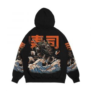 Alternative view of The Black Sushi Dragon Men's All-Over-Print Hoodie