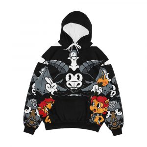 The Devil Xv Tarot Card Baphomet Men's All-Over-Print Hoodie