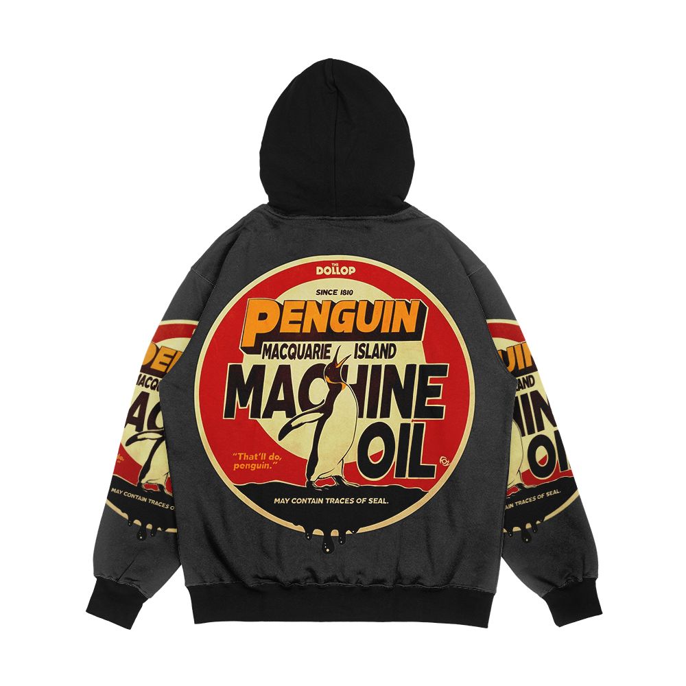 The Dollop Penguin Oil Men's All-Over-Print Hoodie - Image 2