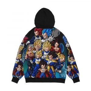 Alternative view of The Evolution Of Prince Vegeta Men's All-Over-Print Hoodie