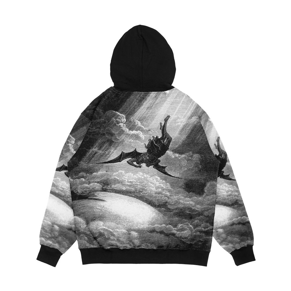 The Fall Of Satan Gustave Dore Men's All-Over-Print Hoodie - Image 2