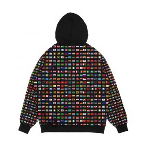 Alternative view of The Flags Of The World Men's All-Over-Print Hoodie