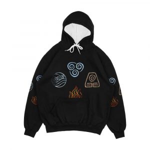 The Four Elements Avatar Symbols Men's All-Over-Print Hoodie