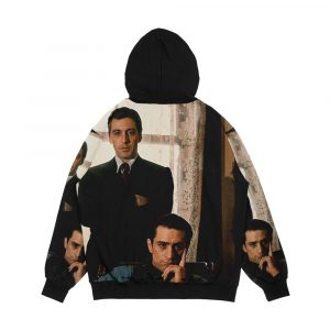 Alternative view of The Godfather Al Pacino Robert De Niro Men's All-Over-Print Hoodie