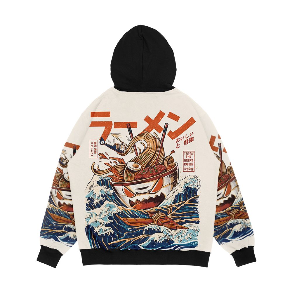 The Great Ramen Off Kanagawa Men's All-Over-Print Hoodie - Image 2