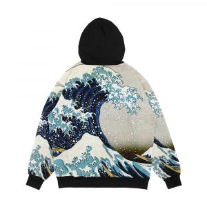 Alternative view of The Great Wave Famous Japanese Artwork Men's All-Over-Print Hoodie
