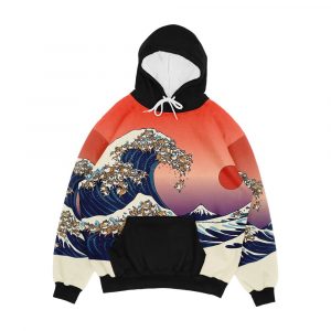 The Great Wave Of Shiba Inu Men's All-Over-Print Hoodie