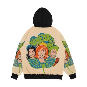 Alternative view of The Honeybees World Tour 1965 Faded Version Men's All-Over-Print Hoodie