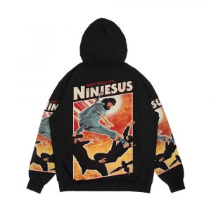 Alternative view of The Jesus Ninja Men's All-Over-Print Hoodie