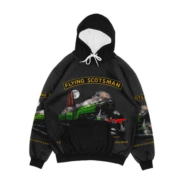 The Legendary Flying Scotsman Over The Forth Steam Train By Motormaniac Men's All-Over-Print Hoodie