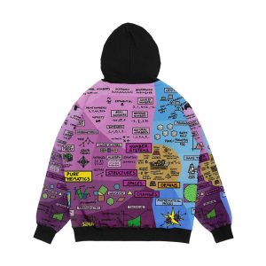 Alternative view of The Map Of Mathematics Men's All-Over-Print Hoodie