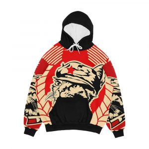 The Mini Kitty Commune Flag Men's All-Over-Print Hoodie