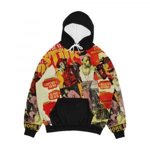 The Ninja Sting Ninja Man At Biltmore Ballroom Dancehall Flyer Men's All-Over-Print Hoodie