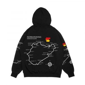 Alternative view of The Nurburgring Nordschleife Men's All-Over-Print Hoodie