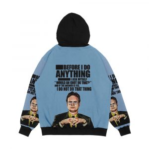 Alternative view of The Office Dwight K Schrute Men's All-Over-Print Hoodie