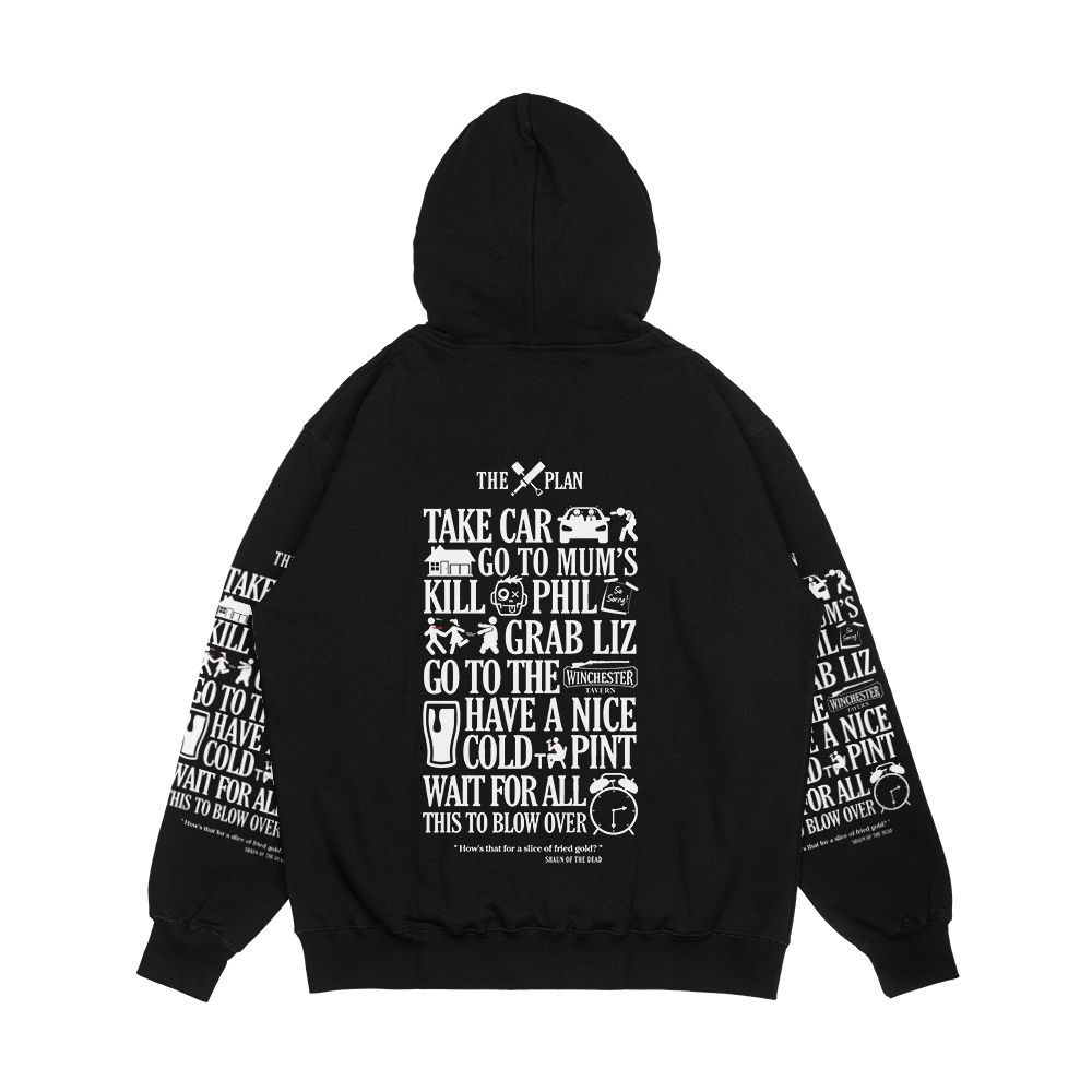 The Plan Shaun Of The Dead Dark Variant Men's All-Over-Print Hoodie - Image 2