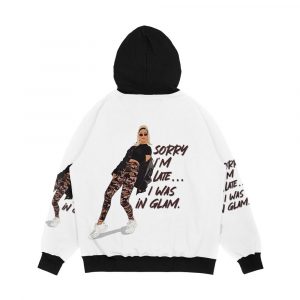 Alternative view of The Real Housewives Of Beverly Hills Dorit Kemsley Sorry I'M Late I Was In Glam Men's All-Over-Print Hoodie