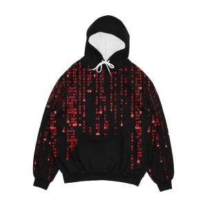The Red Matrix Code Men's All-Over-Print Hoodie