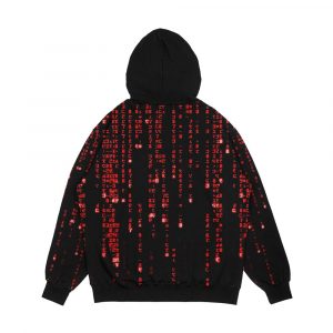 Alternative view of The Red Matrix Code Men's All-Over-Print Hoodie