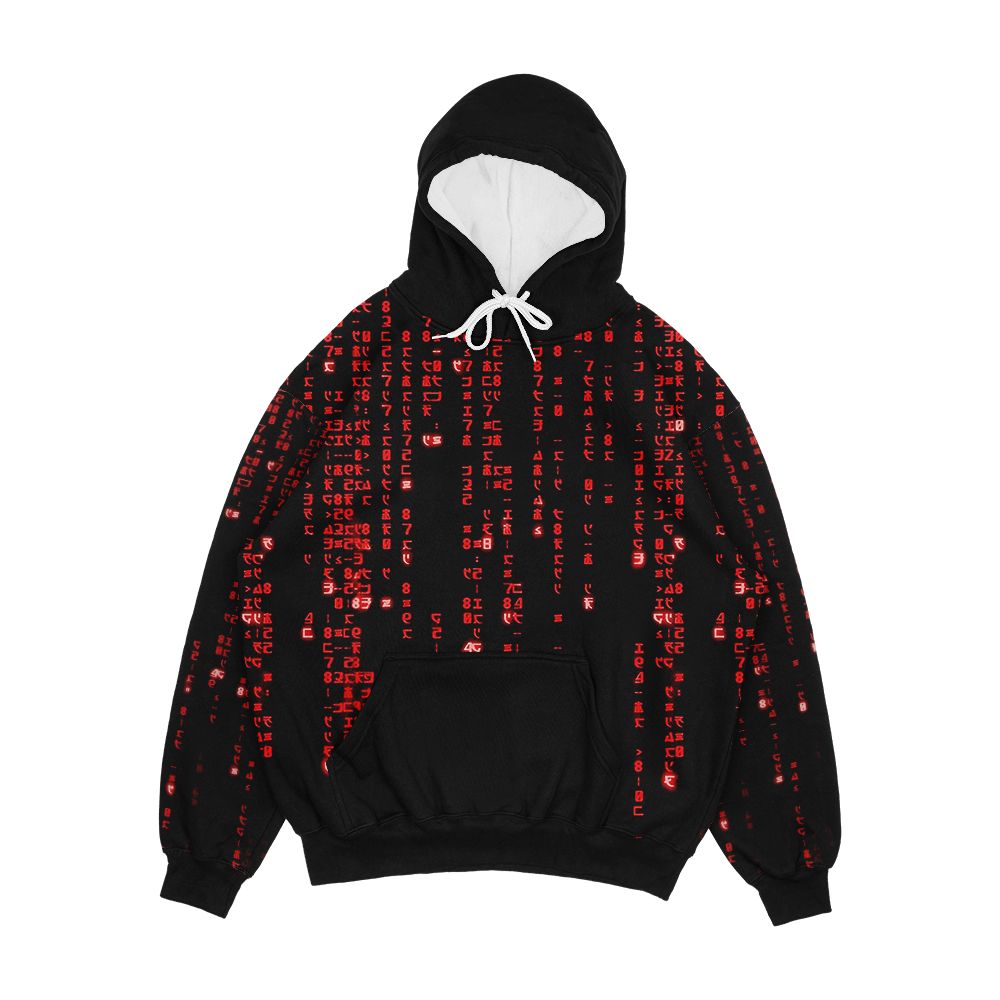 The Red Matrix Code Men's All-Over-Print Hoodie