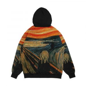 Alternative view of The Scream Edvard Munch Men's All-Over-Print Hoodie