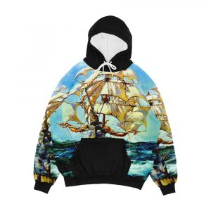 The Ship Vintage Abstract Fantasy Painting Print Men's All-Over-Print Hoodie