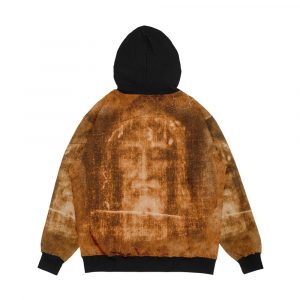 Alternative view of The Shroud Of Turin Holy Face Crucifix Cross Jesus Passion 101 Oa Men's All-Over-Print Hoodie