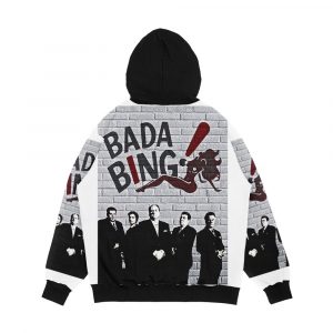 Alternative view of The Sopranos Bada Bing Banksy Style Men's All-Over-Print Hoodie