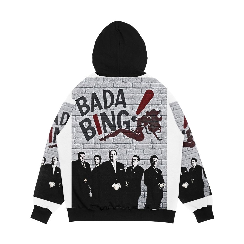 The Sopranos Bada Bing Banksy Style Men's All-Over-Print Hoodie - Image 2