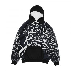 The Sound Of Nature In Motion White Men's All-Over-Print Hoodie