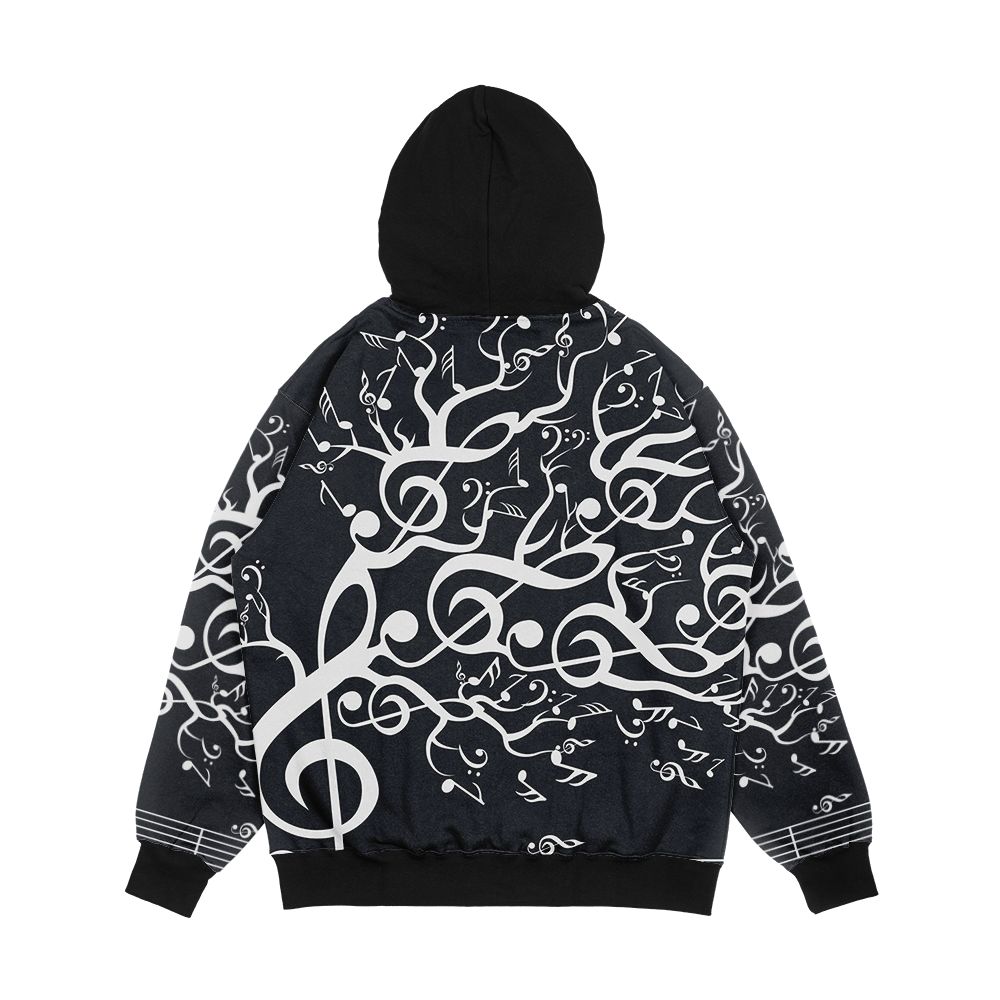The Sound Of Nature In Motion White Men's All-Over-Print Hoodie - Image 2