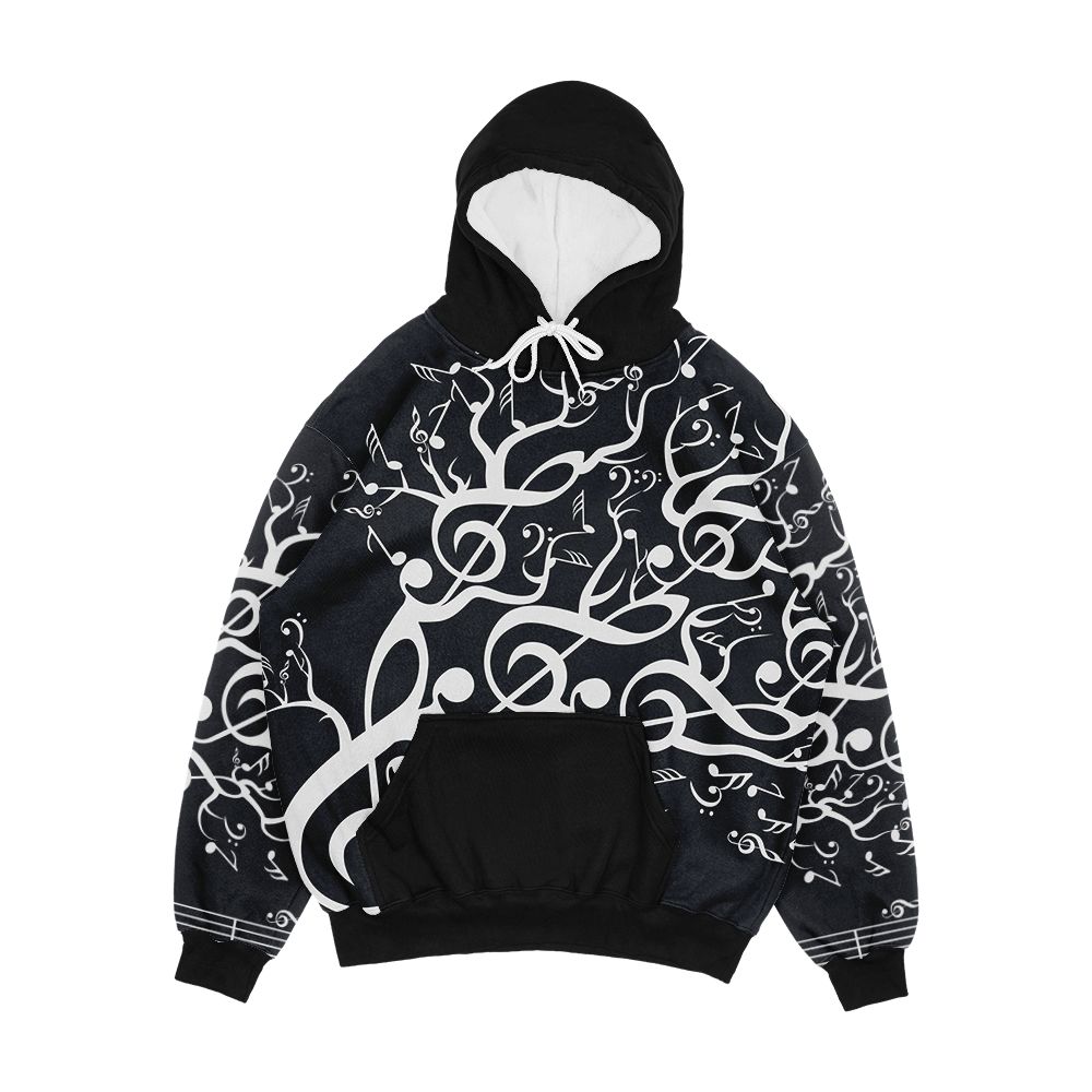 The Sound Of Nature In Motion White Men's All-Over-Print Hoodie