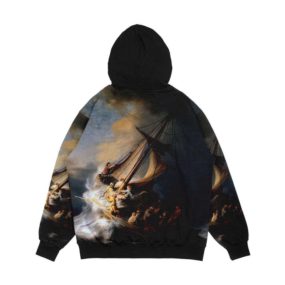 The Storm On The Sea Of Galilee Men's All-Over-Print Hoodie - Image 2