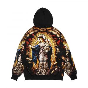 Alternative view of The Virgin Mary Men's All-Over-Print Hoodie