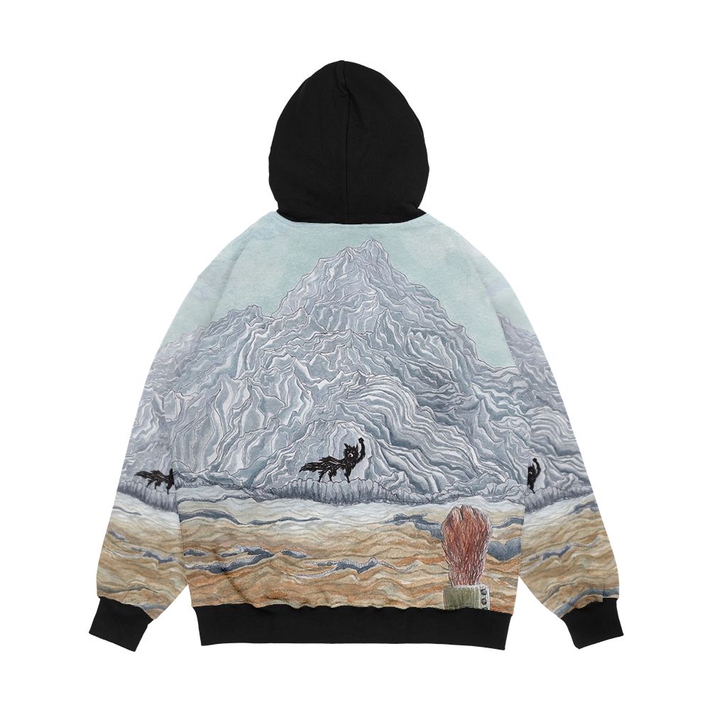 The Winter Wolf Fantastic Mr Fox By Wes Anderson Men's All-Over-Print Hoodie - Image 2