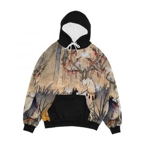 The Wish Teakitsune Fox Yokai Men's All-Over-Print Hoodie